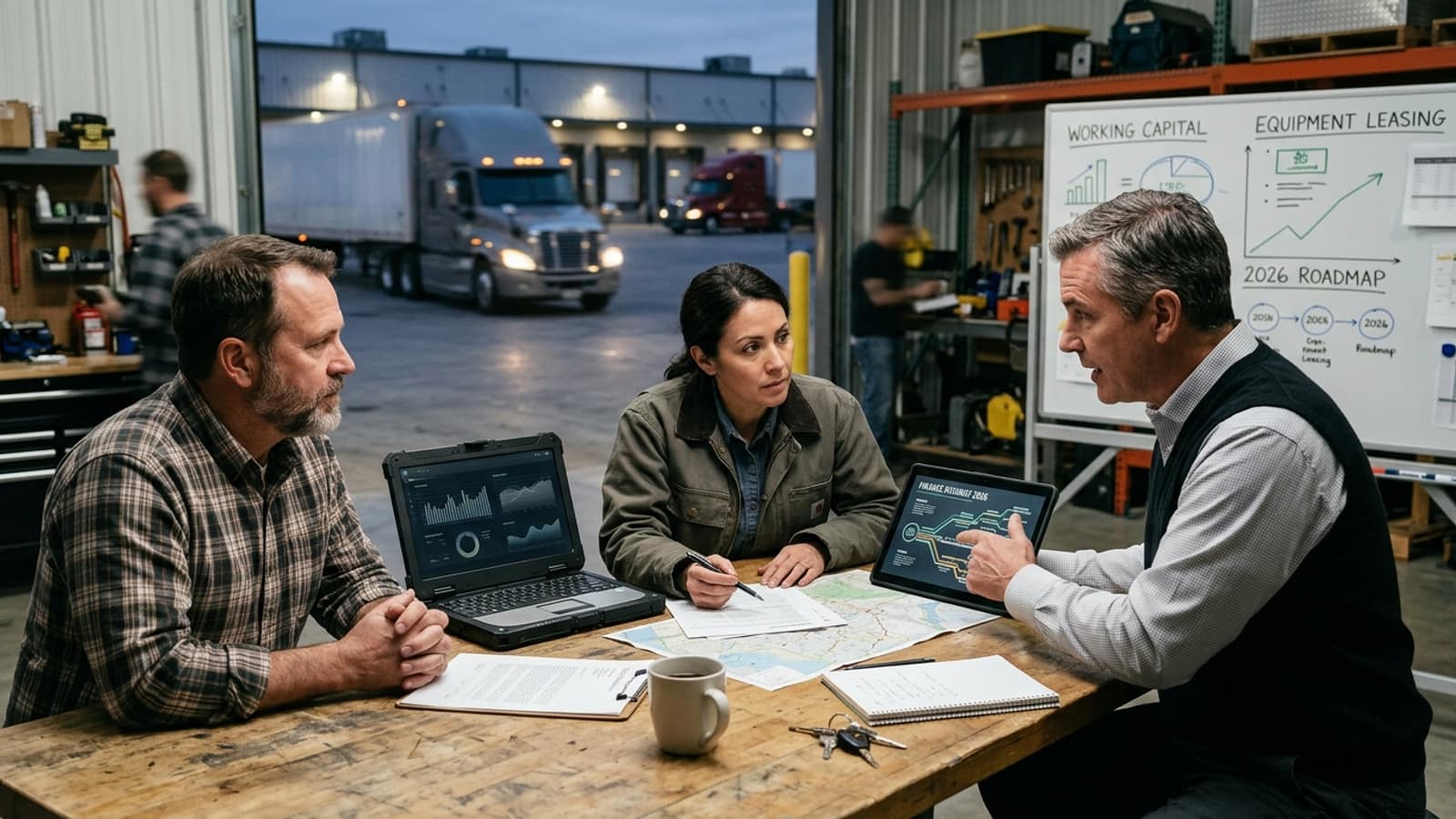 Illustration: Trucking Business Working Capital Loans 2026: A Survival Guide for Owner-Operators